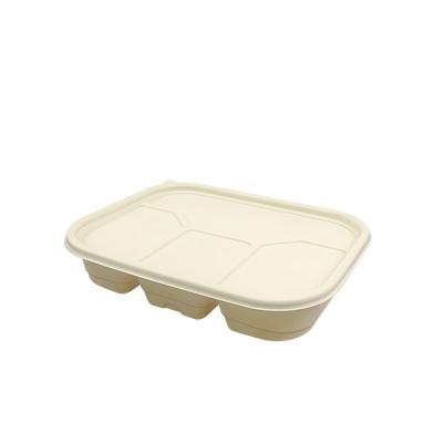 China 2022 Biodegradable Disposable Food Containers Stored Eco-Friendly Pla Degradable Takeout Plastic Lunch Box Disposable for sale