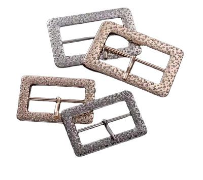 China Factory Supply Washable Resin Belt Buckle Leather Belt Custom Technic Customized Style Pin Rhinestone Design Material Plating In Stock for sale