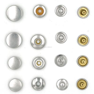 China Wholesale New 484 486 Paintable 4 Pieces Buttons Below 3 Snap Fastener Brass Button Metal Parts for sale