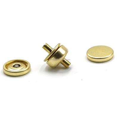 China Custom Paintable Logo Snap Button Four Parts Press Metal 4 Part Small Alloy Snap Button for sale