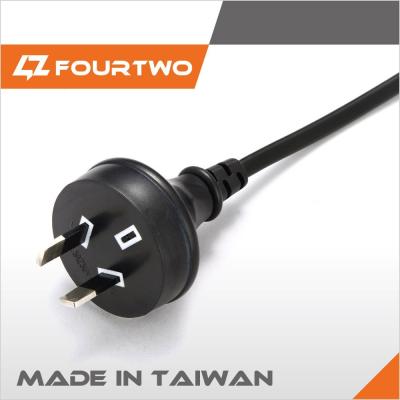 China SAA Certificate AC Power Cord Safe OEM ODM 100% Made in Taiwan 2 Pin Plug for sale