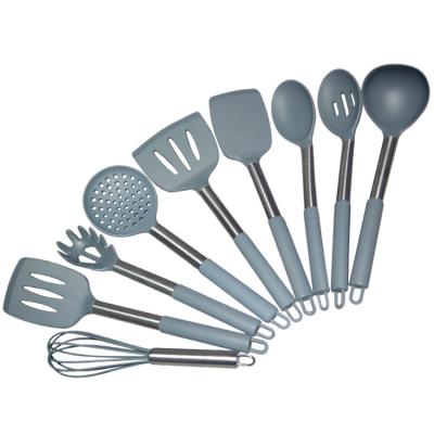 China 12 Piece Gray Silicone Spatula Kitchenaid Cookware Utensil Set Customized for sale