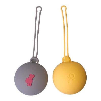 中国 Silicone Baby Teether Baby Pacifier Container Anti Dropping  Bpa Free Baby Pacifier Clip Holder 販売のため