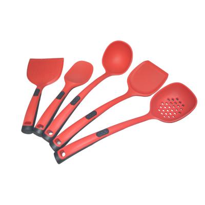 China Sustainable Silicone Spatula Kitchenaid Eco Friendly 5 Piece Silicone Utensil Set for sale