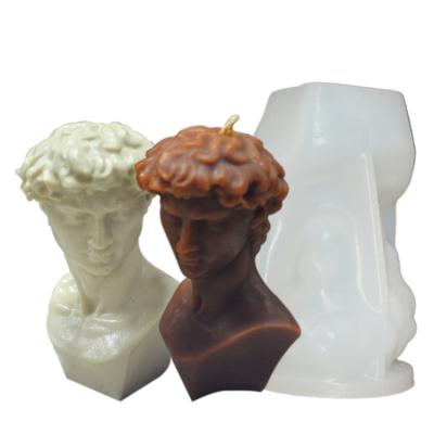 China Haften handgemachte 3D DIY Kerzen-Formen David Figure Silicone Candle Molds nicht zu verkaufen