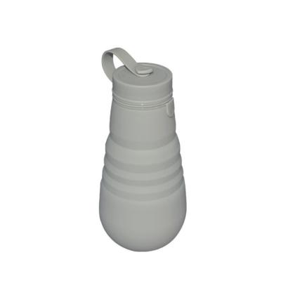 China De Openluchtsporten die van Grey Silicone Collapsible Drinking Bottle 500ml-Waterfles vouwen Te koop