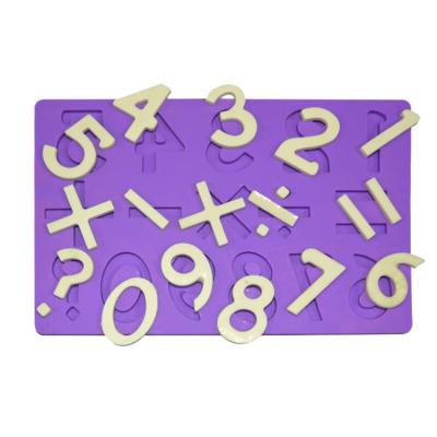 China Number Shape Silicone Fondant Mold Multifunctional Mathematics Design for sale