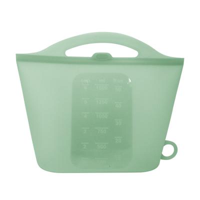 Chine 1500ml porte des fruits stockage réutilisable de nourriture de silicone met en sac des couleurs multi viables à vendre