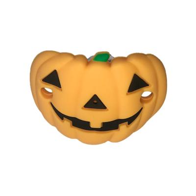 China Streamline Silicone Baby Pacifier Halloween Pumpkin Shape Food Grade Dummies for sale