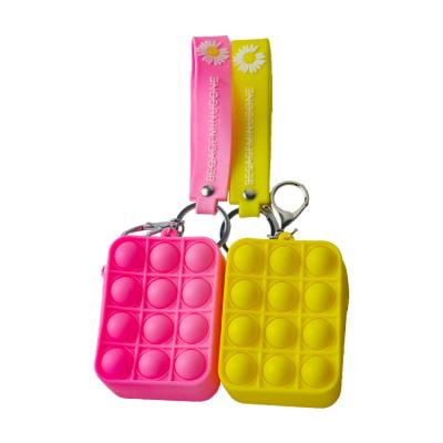 China Pop Silicone Small Coin Purses Customized Trending Products Square Bubble à venda