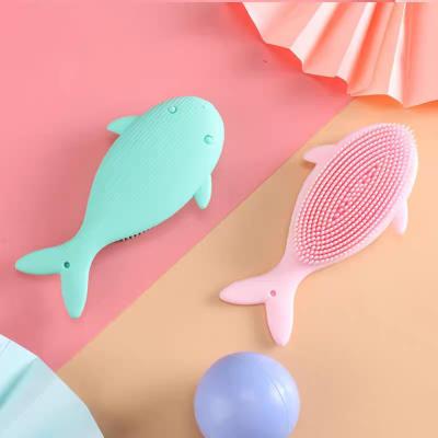 China MHC Silicone Bath Brush Set Body Baby Bath Products Cute Facial Cleansing Hair Back Scrubber For Shower Te koop