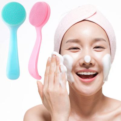 China MHC Soft Eco-Friendly Facial Waterproof Cleaning Brush Scrubber Exfoliator Silicone Face Cleanser for sale