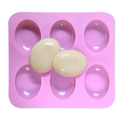 China Custom Size Silicone Soap Mould for DIY Oval Shaped Handmade Soap Cake Te koop