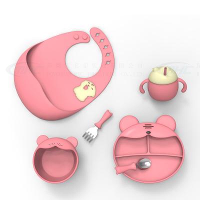 China Non-Toxic Baby Feeding Set for 6-12 Months Standard Plate BPA-Free Non-Silicone Toys for sale