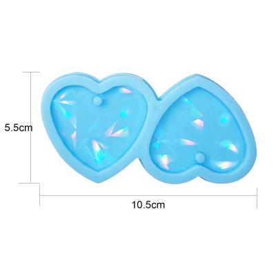 Китай MHC Love Shape UV Silicone Epoxy Resin Molds Jewelry Heart Pendant Beads Holographic Earring Resin Molds продается