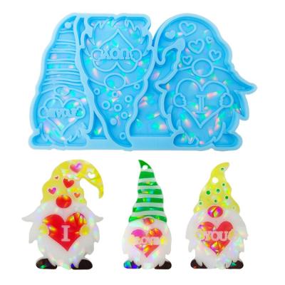 Cina MHC Silicone Resina Stampo Epoxy Resina Stampi per portachiavi Chiara Santa Claus Ornamento Forme Set in vendita