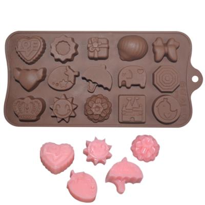 China MHC Custom Pour Chocolat Silicone Chocolate Mold Cute Cartoon Shape for Easy Cleaning Cake Tools for sale