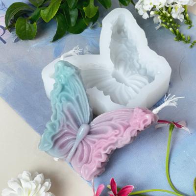 China MHC Wholesale Butterfly Silicone Molds Dishwasher Safe Whelk Candle Holder Mold for sale