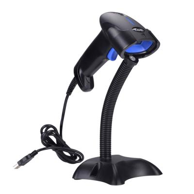 China Handsfree ABS+PC 1D laser wired barcode scanner with bracket applied to logistics supermarket retail store for sale