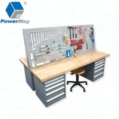 China Power Way Easily Assembled Work Bench With Wooden Bench for sale