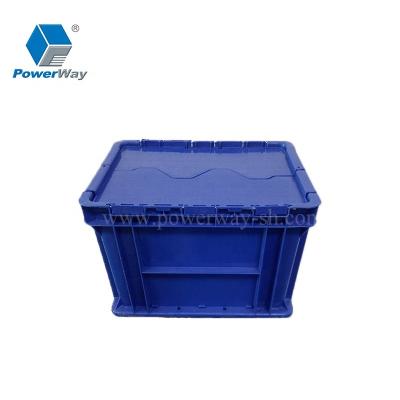 China Sustainable Storage Box 400*300*148 Plastic Container Moving Box Stack Packaging Logistic Case With Lid for sale