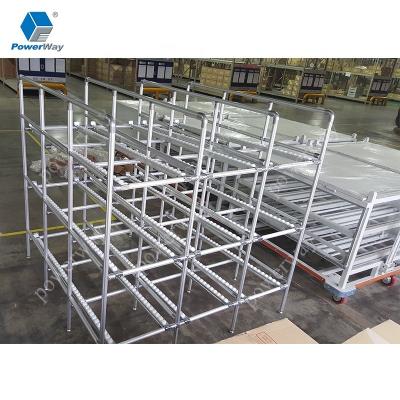 China Decorations Powerway Lean Pipe Rack System Around Tube Aluminum Profile For Face Mask Machine for sale