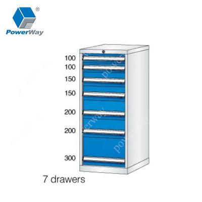 China Office Warehouse/Office/Industrial Warehouse/Garage Metal Spare Parts Tool Storage 7 Drawer Industrial Storage Cabinet W411*D725*H1300 for sale