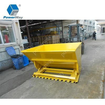 China Building Material Stores Iron Material Scrap Dumping Forklift Hopper With Bumper Release for sale