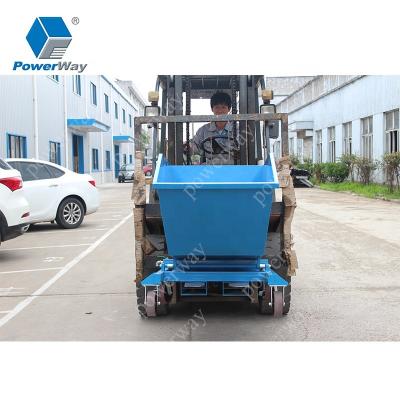 China Building Material Stores Forklift Tipper Bins Trash Waste Scrap Steel Self-dumping Hopper for sale