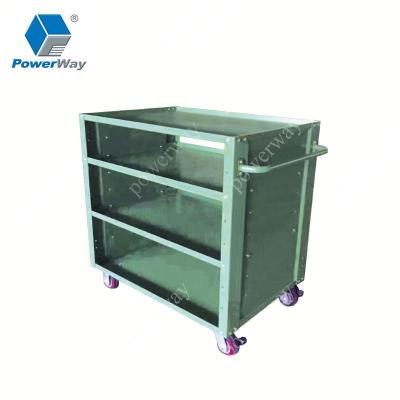 China Multilayer Storage Powerway Warehouse Metal Cart Tool Utility Cart for sale