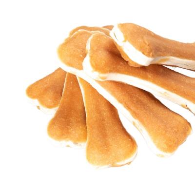 China Viable Dry Chicken Wrap Pressed Rawhide Bone Dog Treats For Dog Pet Snacks Pet Products Manufacturer for sale