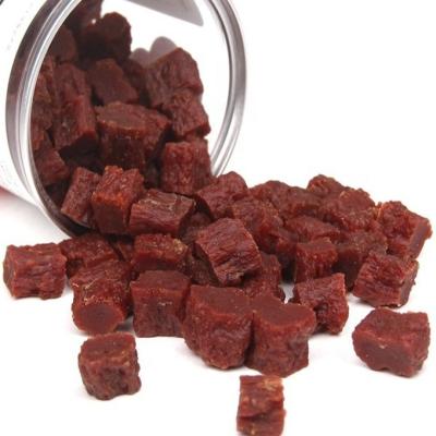 China Sustainable Pet Treats Training Reward Low Fat Beef Nuggets Dry Dog Food Pet Snacks for sale