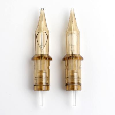 China 2022 New Gold Color Permanent Rotary Tattoo Machine Needles 0.25 Long Taper Tattoo Cartridge Needles for sale