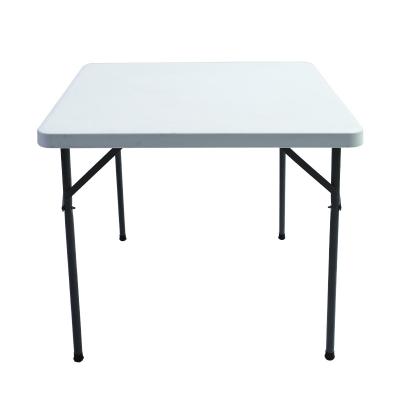 China Modern Plastic Square Table For Picnic Party Camping With Folding Base for sale