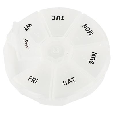 China Reminder Round 7 Eco-Friendly Weekly Cases Organizer Travel Pill Clear Plastic Portable Pill Box for sale