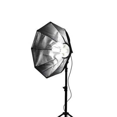 China With Four Fluorescent Bulbs High Quality Professional Photography Studio Lighting Fluorescent Light With Octabox Or Square Box for sale