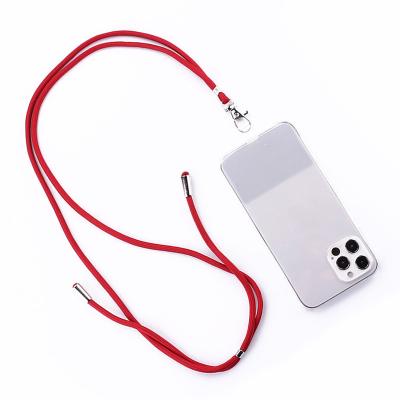 China Universal Dacron Phone Lanyard Straps Adjustable Nylon Neck Strap With Phone Patches All Smartphones for sale