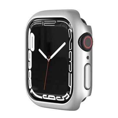 China Plastic Watch Case For Apple Watch Series 7 With Tempered Glass Cover Hard PC Case Protector For iWatch 7 41mm 45mm for sale