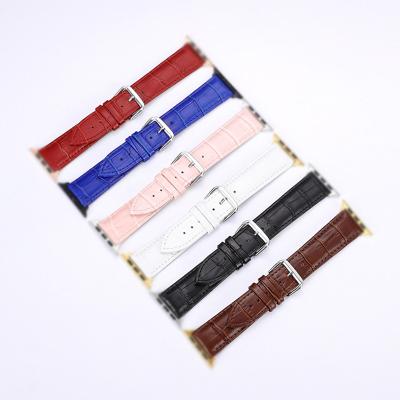 China 2022 Leather New Luxury Genuine Leather Watch Band For Apple Watch Strap For iWatch Leather Band for sale