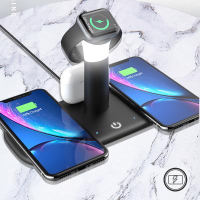 China Multi Function Mobile Phone Night Light With Wireless Charger For iPhone 13 Mini Pro Max With 15W Lamp Fast Charging Wireless Charger for sale