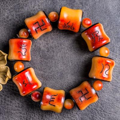 China Bracelet Ethnic Handmade Blood Charm Bead Material Bracelet Making Beads for sale