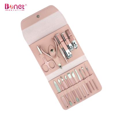 China Wholesale Professional Manicure Set Nail Clippers Pedicure Kit Grooming Kit Tools 16 Pieces Stainless Steel Manicure Nail Care Kits for sale