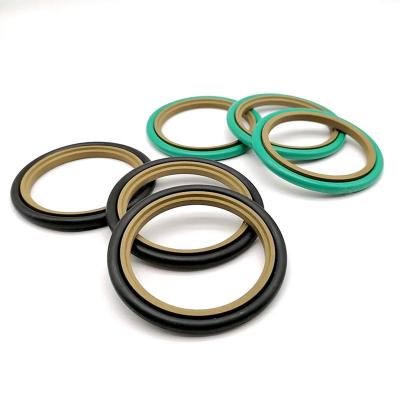 China NBR hydraulic piston seals shaft rod buffer sealing ring ptfe piston sealing ring for sale