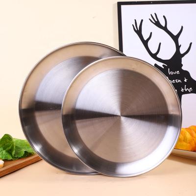 China Sustainable OEM Round Mold 201 Stainless Steel Dinner Food Dish for sale