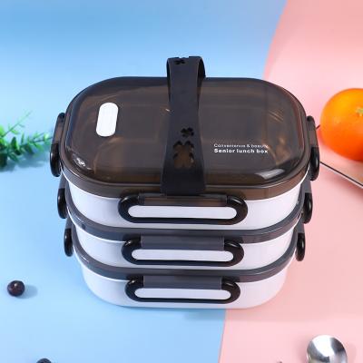 China Sustainable Food Grade 304 Stainless Steel Lunch Box Food Container With Layering Design for sale