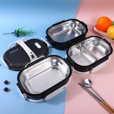 China Sustainable Design Food Container Food Grade 304 Stainless Steel Layering Lunch Box for sale