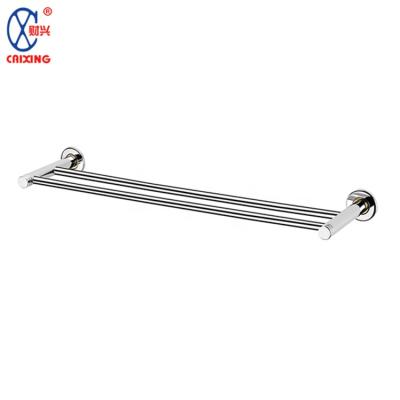 China Traditional High Quality Bathroom Accessories Wall Mount Double Acrylic Towel Rack for sale