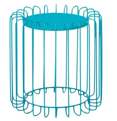 China No Thumbs Home Matte Teal Finish Metal Side Table by Estelle Indoor Industrial 16 for sale