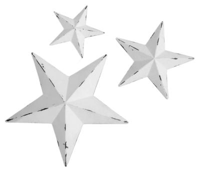 China Unique Metal Star Wall Decoration Mounted Wall Art 3pcsSet for sale