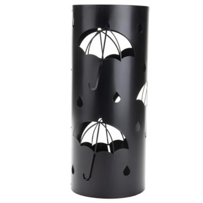 China Black Shop Antique Metal Storage Umbrella Stand Eco - Friendly Stable Stand for sale